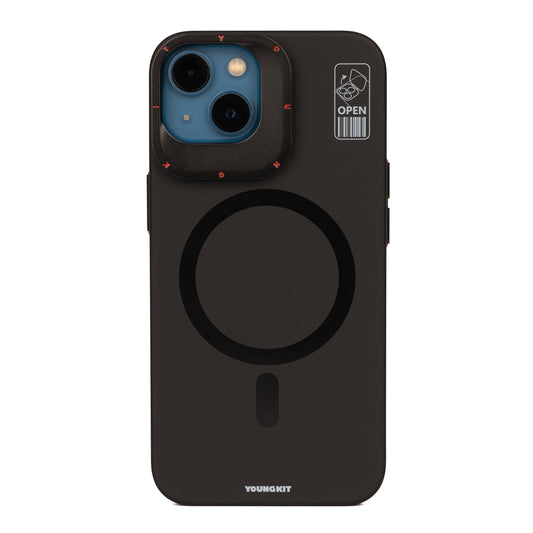 Apple iPhone 13 Case M-safe Charging Stand YoungKit Hermit Bracket Series Cover Black 