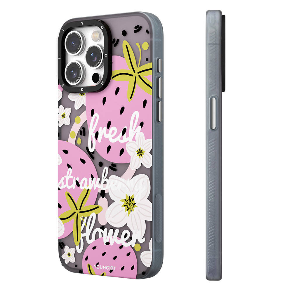 Apple iPhone 13 Case M-safe Charging Feature Summer Fruit Pattern Youngkit Fruity Flavor Series Cover Green 