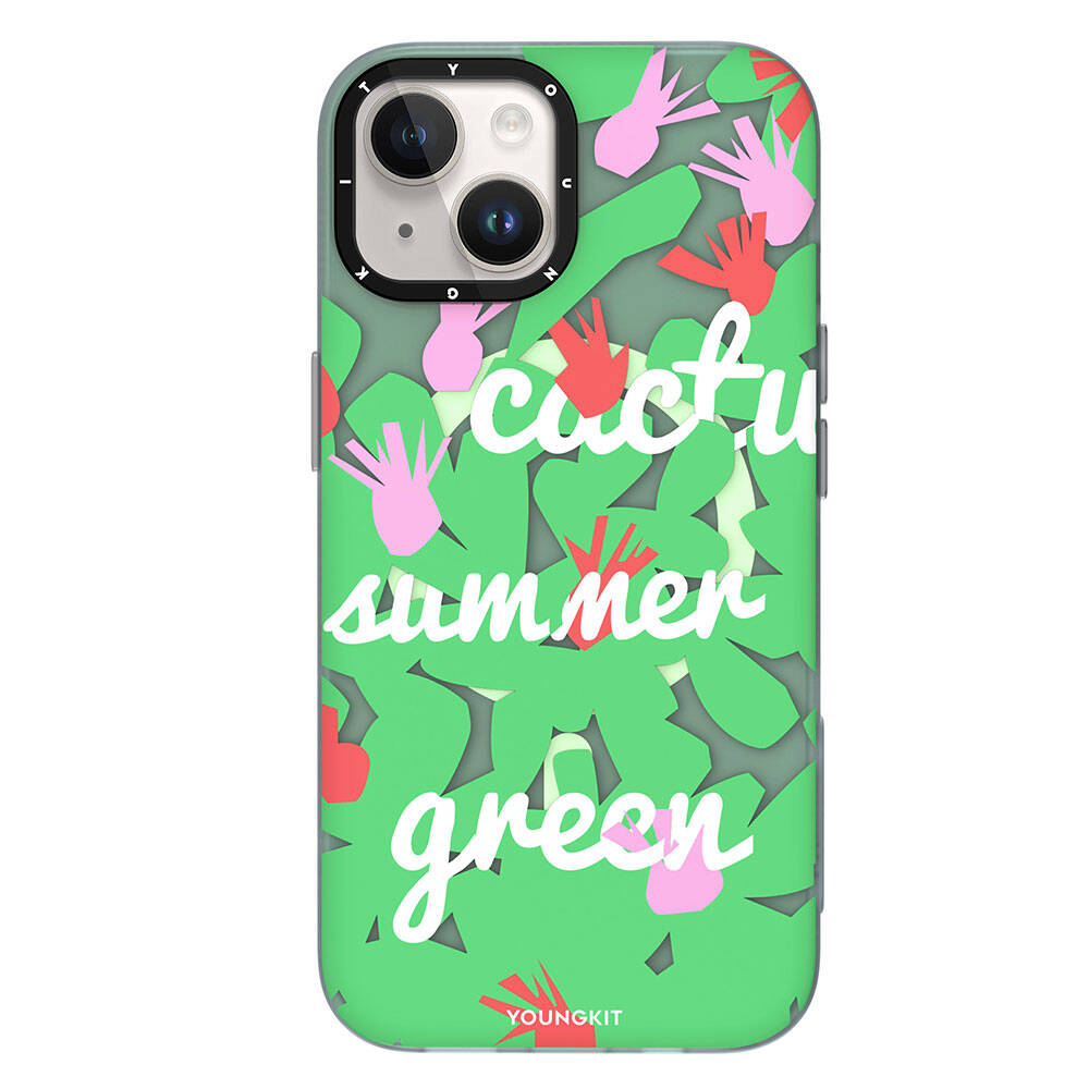 Apple iPhone 13 Case M-safe Charging Feature Summer Fruit Pattern Youngkit Fruity Flavor Series Cover Green 