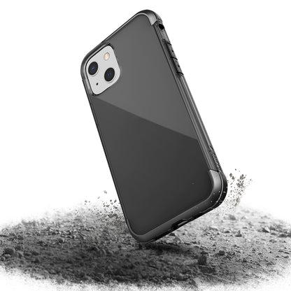 Apple iPhone 13 Kılıf Raptic Air Serisi Airbag Tasarımlı Metal Köşelikli Şeffaf Kapak Siyah