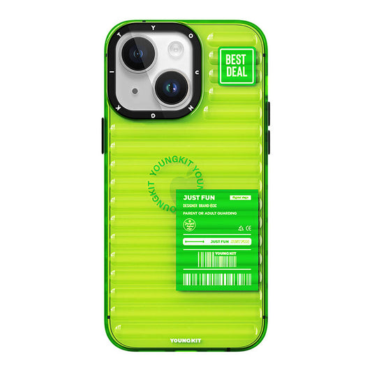 Apple iPhone 13 Case Transparent Colorful Design YoungKit Fluorite Series Cover Green 