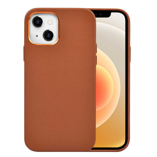 Apple iPhone 13 Case Wiwu Calfskin Cover Brown 