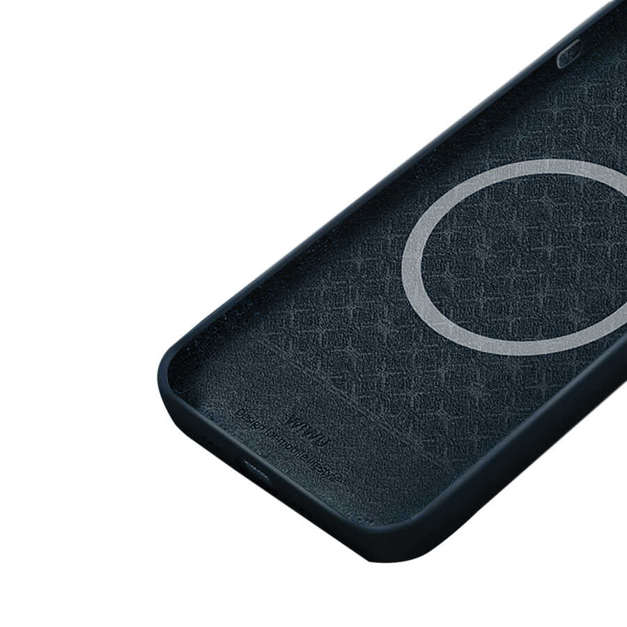 Apple iPhone 13 Case Wiwu M-safe Magnetic Silicone Cover Navy Blue 