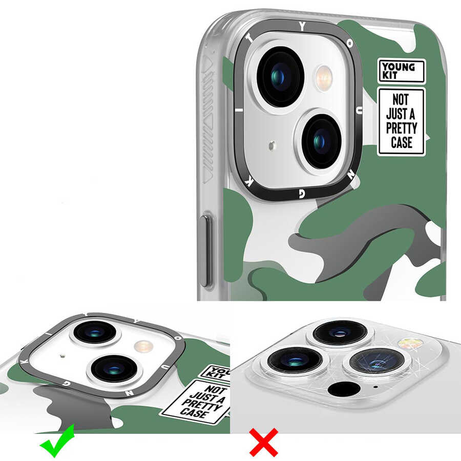 Apple iPhone 13 Case YoungKit Camouflage Series Cover Yellow 