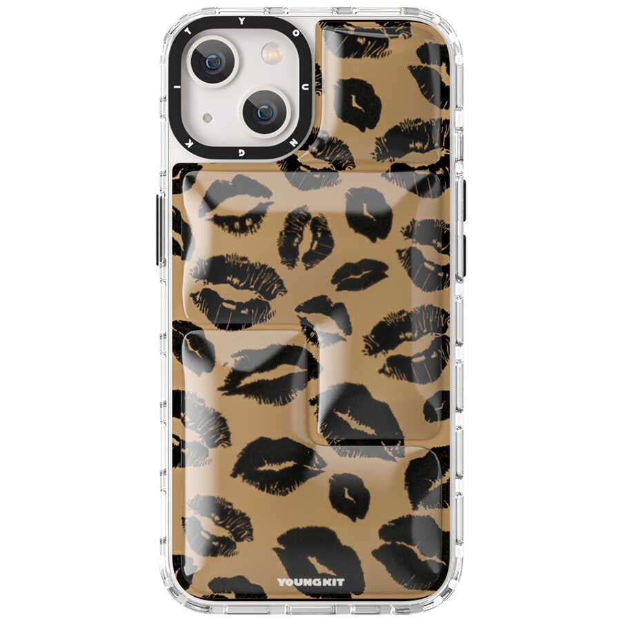 Apple iPhone 13 Case YoungKit Leopard Article Series Cover Brown 