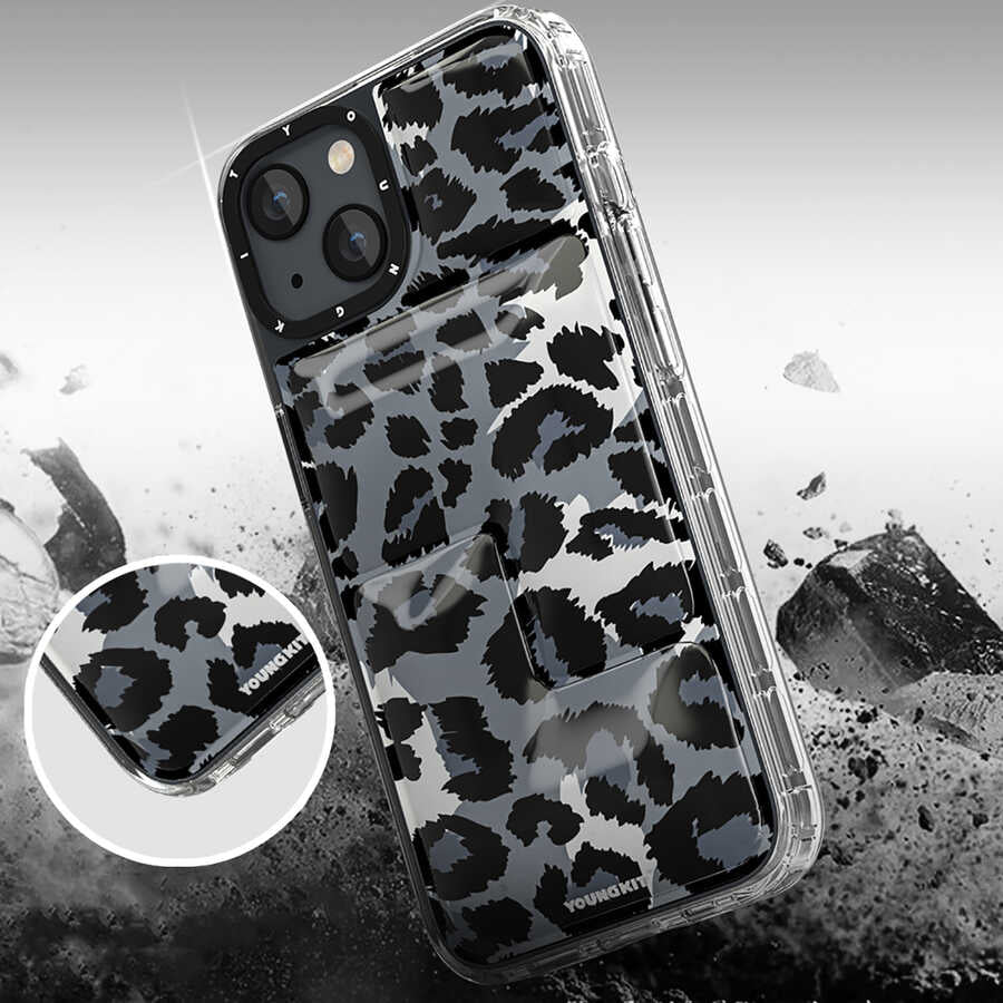 Apple iPhone 13 Case YoungKit Leopard Article Series Cover Pink 