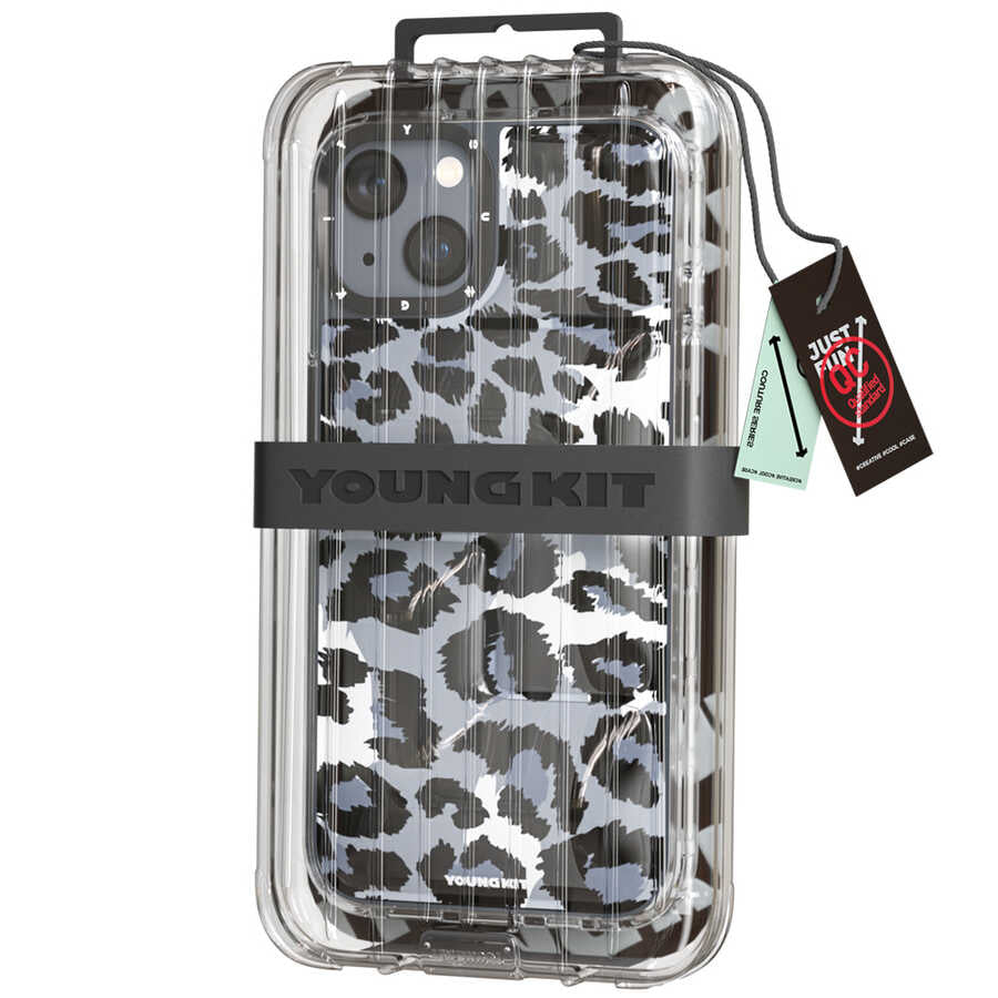 Apple iPhone 13 Case YoungKit Leopard Article Series Cover Brown 