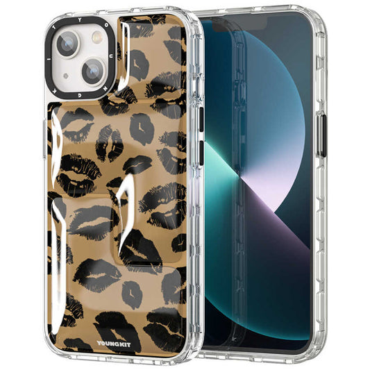 Apple iPhone 13 Case YoungKit Leopard Article Series Cover Brown 