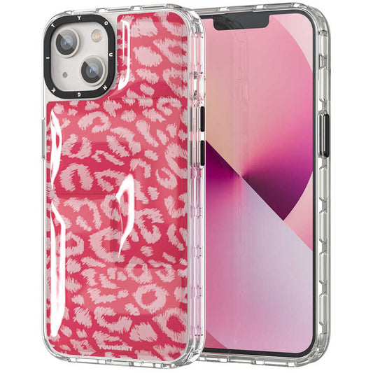 Apple iPhone 13 Case YoungKit Leopard Article Series Cover Pink 