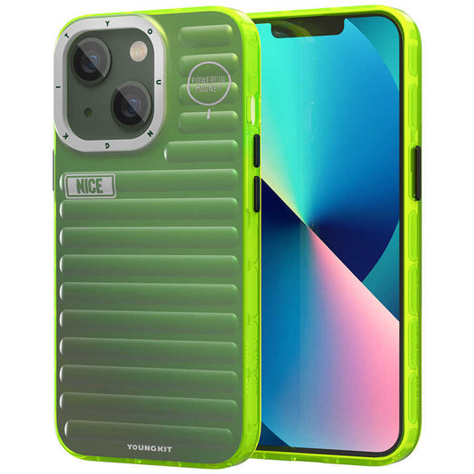 Apple iPhone 13 Case YoungKit Plain Colored Series Cover Green 