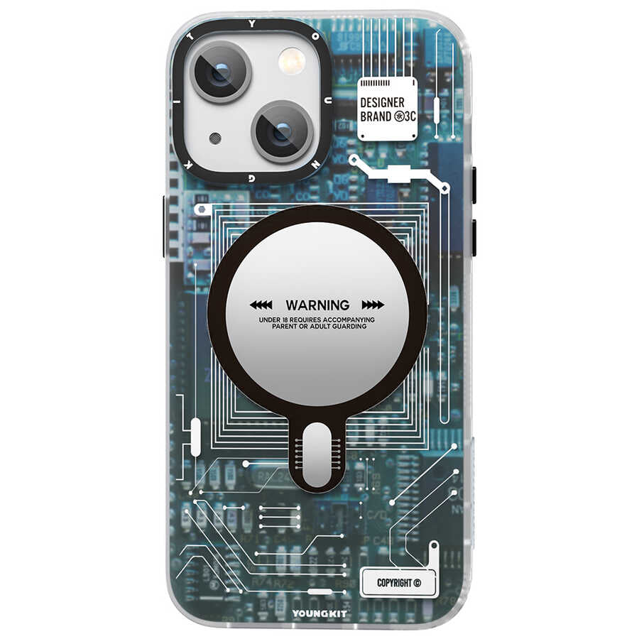 Apple iPhone 13 Case YoungKit Technology Series Cover Blue 