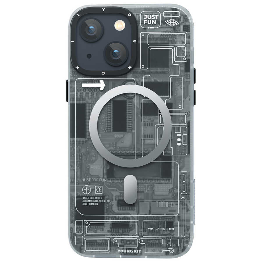 Apple iPhone 13 Case YoungKit Technology Series Cover White 