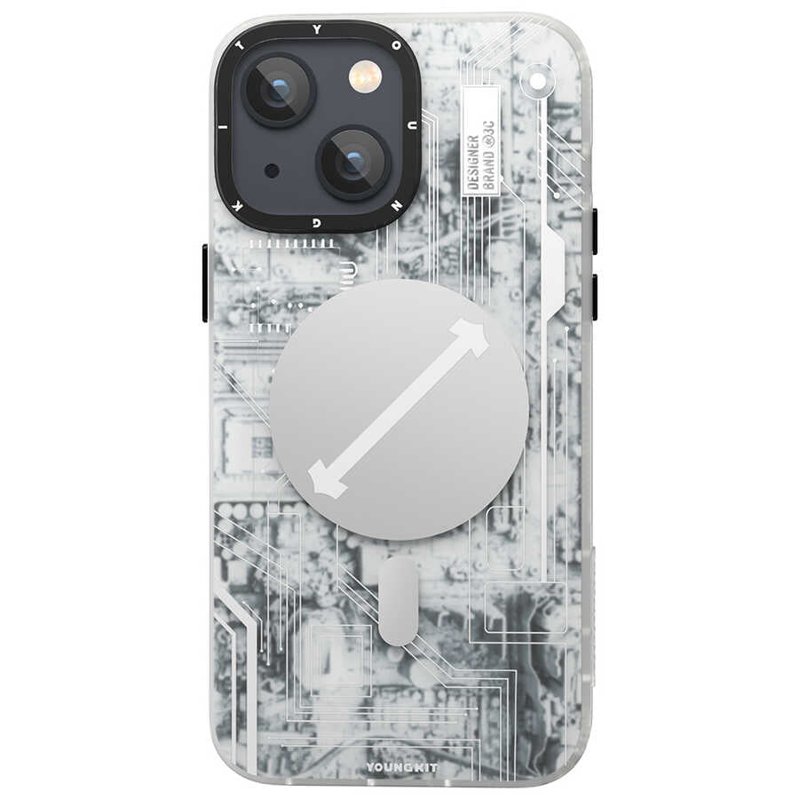 Apple iPhone 13 Case YoungKit Technology Series Cover White 