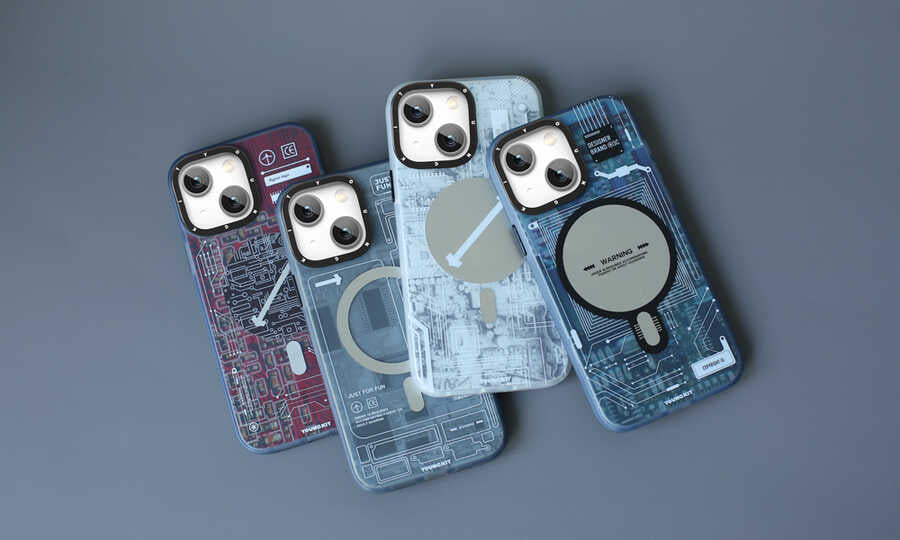 Apple iPhone 13 Case YoungKit Technology Series Cover Blue 