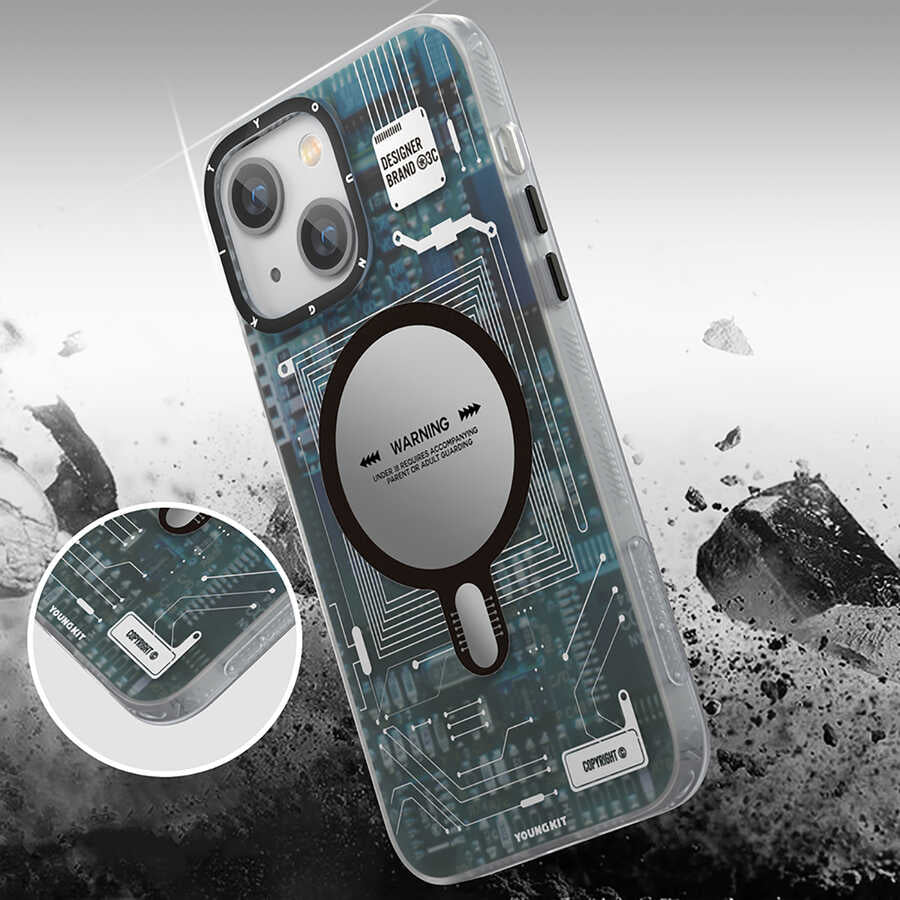 Apple iPhone 13 Case YoungKit Technology Series Cover White 