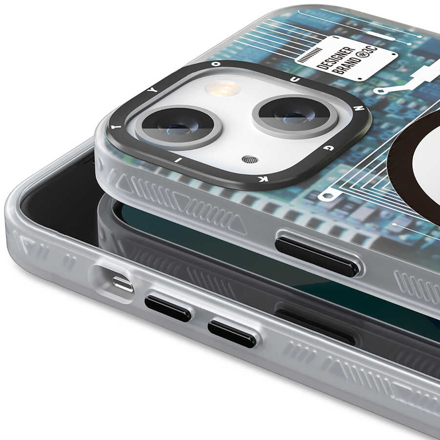Apple iPhone 13 Case YoungKit Technology Series Cover Blue 