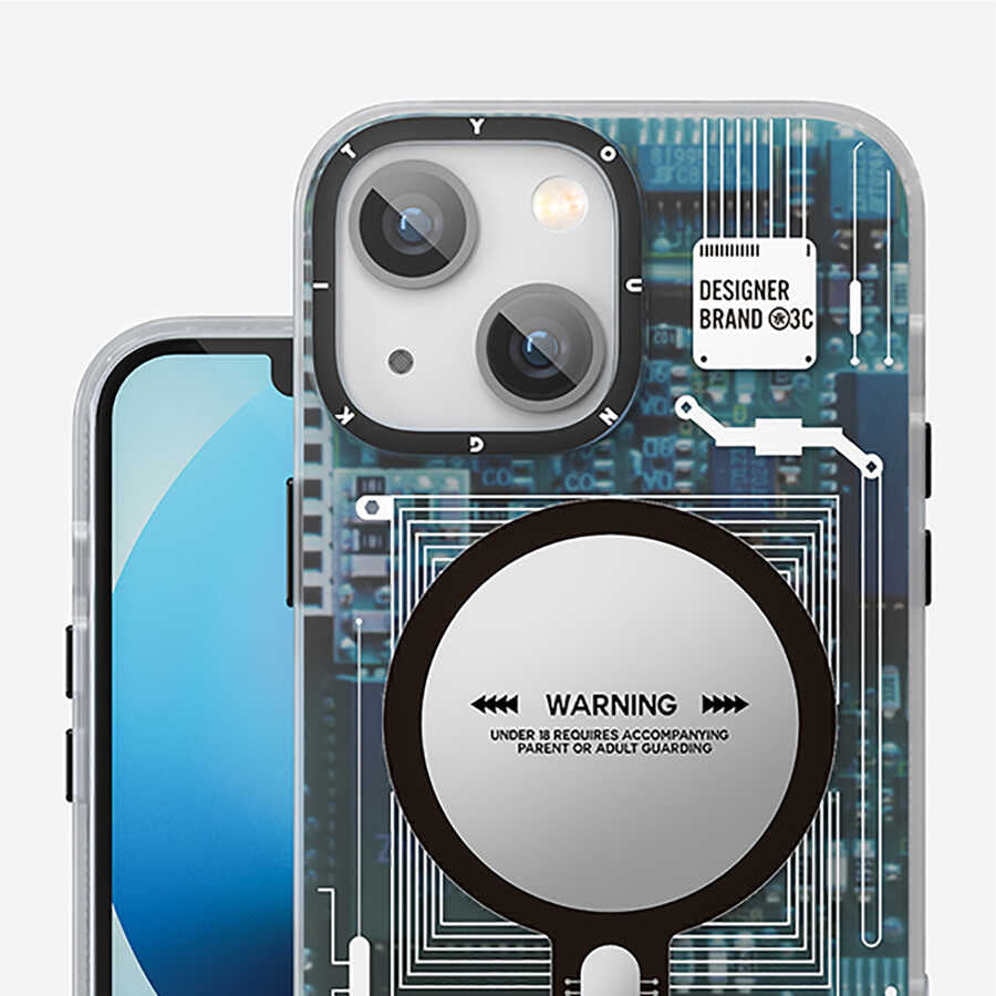 Apple iPhone 13 Case YoungKit Technology Series Cover Blue 