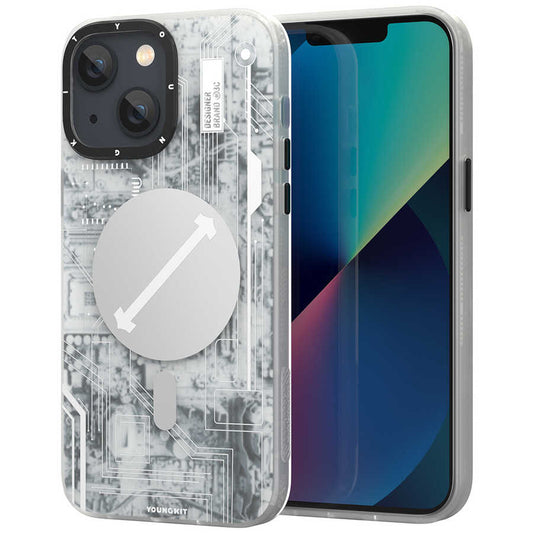 Apple iPhone 13 Case YoungKit Technology Series Cover White 