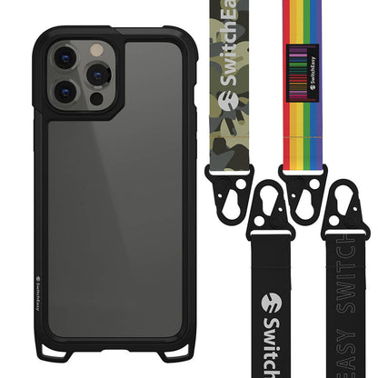 Apple iPhone 13 Pro Kılıf Boyun Askılı Kompozit Tasarımlı Şok Önleyicili Lisanslı Switcheasy Odyssey Kapak Rainbow