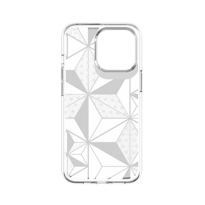 Apple iPhone 13 Pro Kılıf Çift IMD Baskılı Lisanslı Switcheasy Artist Asanoha Kapak Renksiz