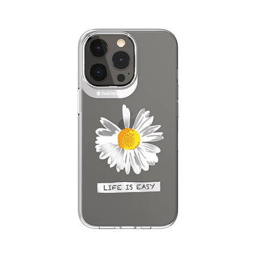 Apple iPhone 13 Pro Kılıf Çift IMD Baskılı Lisanslı Switcheasy Artist Daisy Kapak Renksiz
