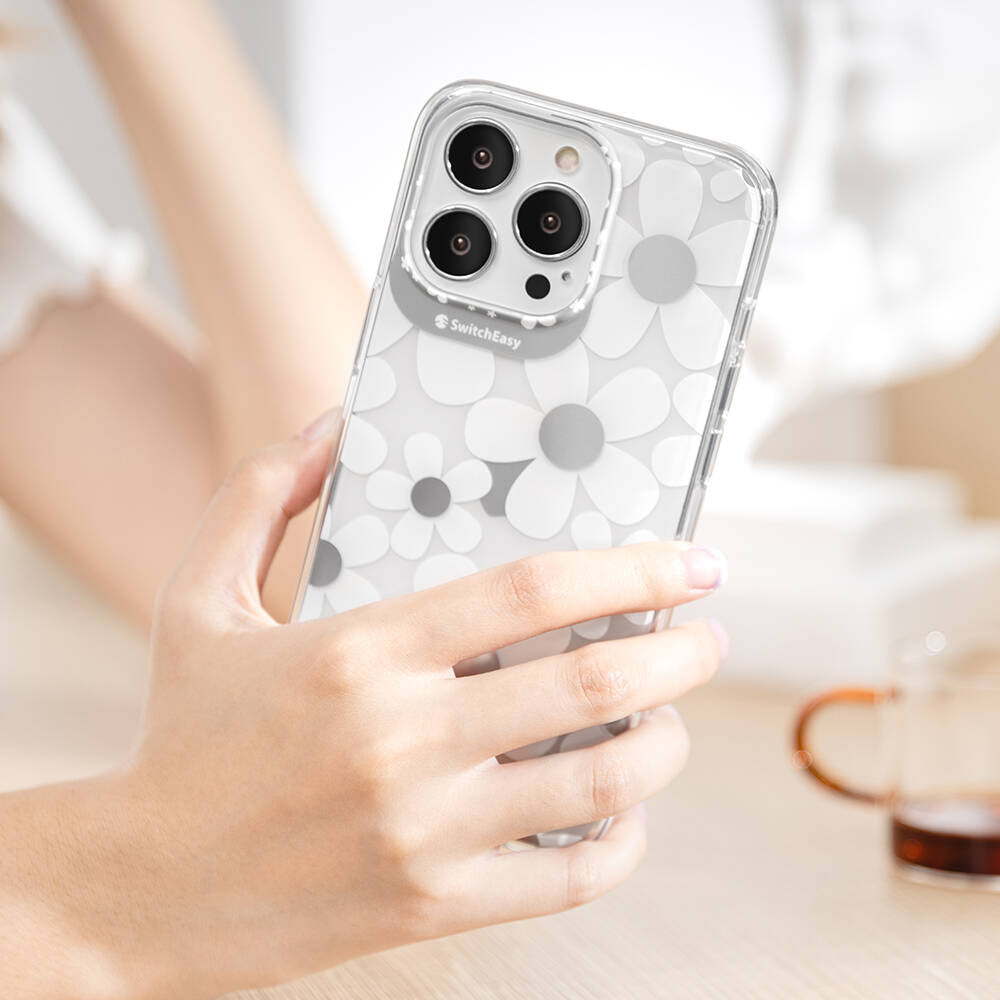 Apple iPhone 13 Pro Kılıf Çift IMD Baskılı Lisanslı Switcheasy Artist Fleur Kapak Renksiz