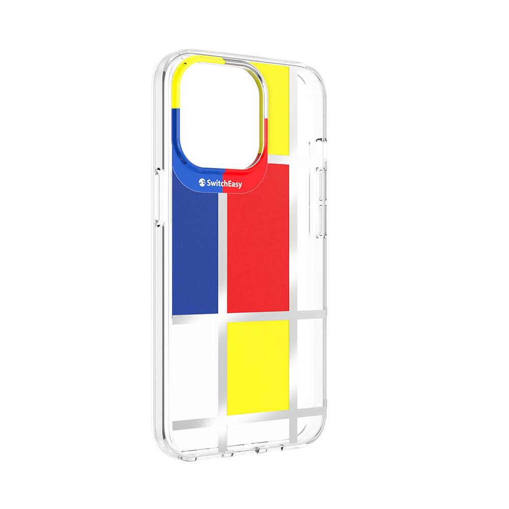 Apple iPhone 13 Pro Kılıf Çift IMD Baskılı Lisanslı Switcheasy Artist Mondrian Kapak Sarı