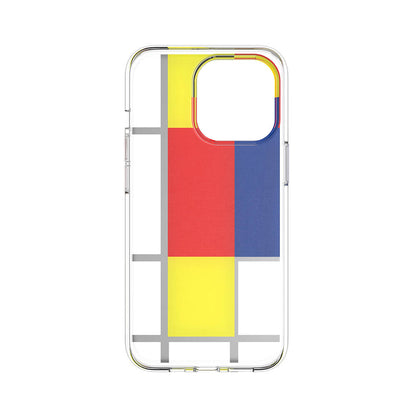 Apple iPhone 13 Pro Kılıf Çift IMD Baskılı Lisanslı Switcheasy Artist Mondrian Kapak Sarı