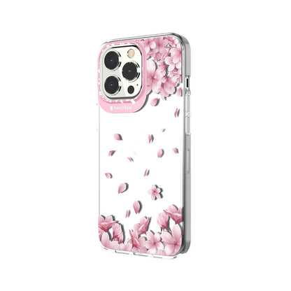 Apple iPhone 13 Pro Kılıf Çift IMD Baskılı Lisanslı Switcheasy Artist Sakura Kapak Pembe