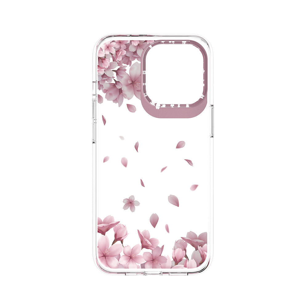 Apple iPhone 13 Pro Kılıf Çift IMD Baskılı Lisanslı Switcheasy Artist Sakura Kapak Pembe