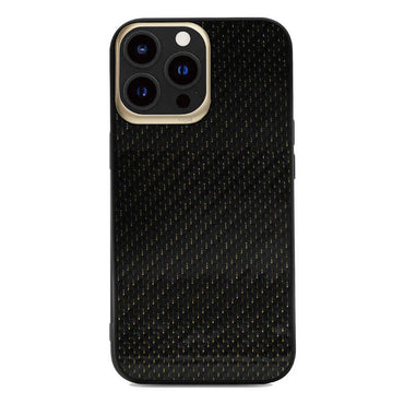 Apple iPhone 13 Pro Kılıf Kajsa Carbon Fiber Collection Arka Kapak Siyah
