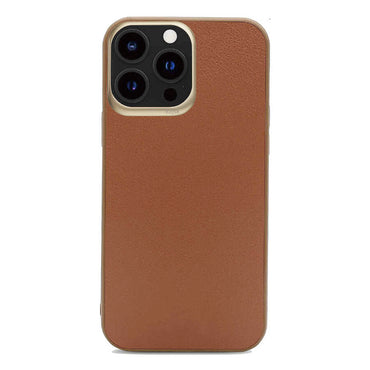 Apple iPhone 13 Pro Case Kajsa Luxe Collection Genuine Leather Cover Red
