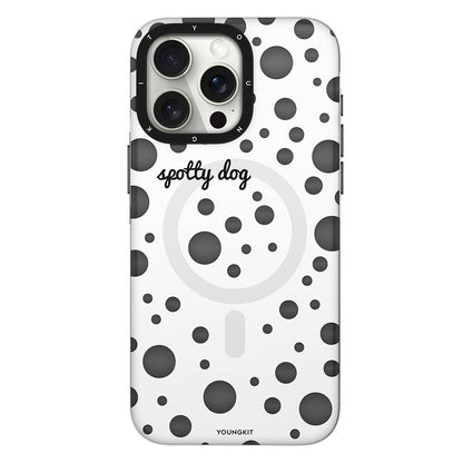 Apple iPhone 13 Pro Kılıf M-safe Şarj Özellikli Polka Dot Desenli Youngkit Spots Serisi Kapak