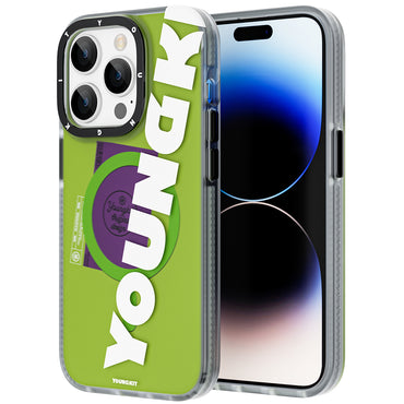 Apple iPhone 13 Pro Case M-safe Charging Feature Youngkit Binfen Series Text Themed Cover Purple 