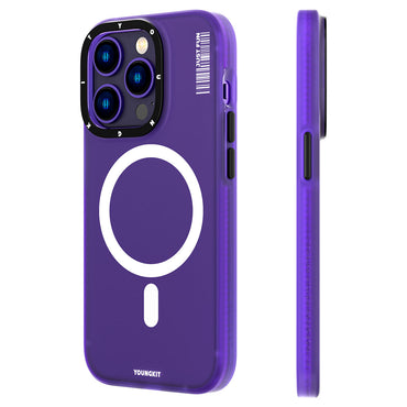 Apple iPhone 13 Pro Case M-safe Charging Feature Youngkit Colored Sand Series Cover Black 