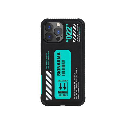 Apple iPhone 13 Pro Case SkinArma Stand Leather Look Shingoki Cover Turquoise 