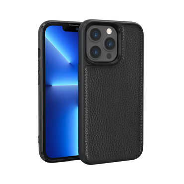 Apple iPhone 13 Pro Case Wiwu Genuine Leather Plastic Calfskin Original Leather Cover Blue 