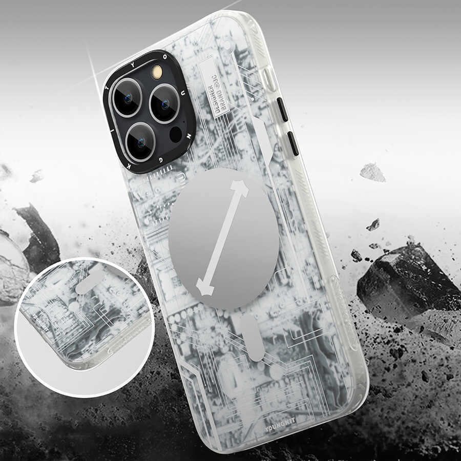 Apple iPhone 13 Pro Case YoungKit Technology Series Cover White 