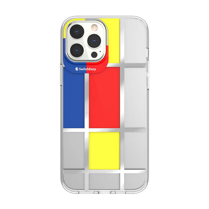 Apple iPhone 13 Pro Max Kılıf Çift IMD Baskılı Lisanslı Switcheasy Artist Mondrian Kapak Sarı