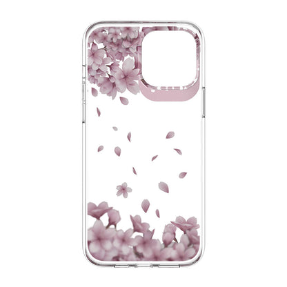Apple iPhone 13 Pro Max Kılıf Çift IMD Baskılı Lisanslı Switcheasy Artist Sakura Kapak Pembe
