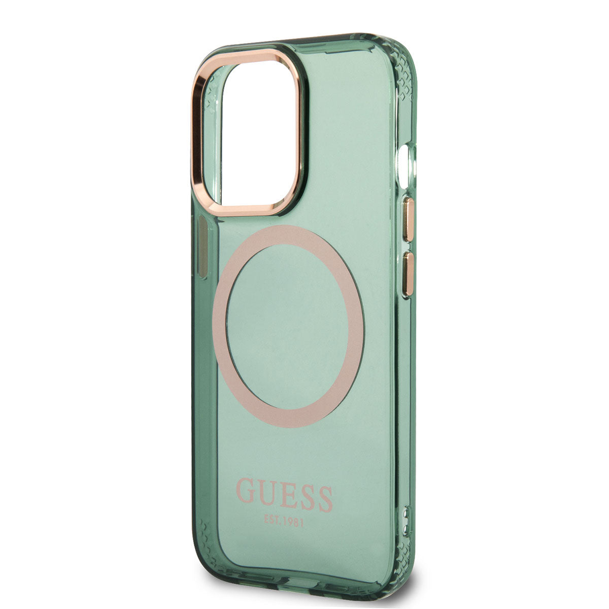 Apple iPhone 13 Pro Max Case GUESS M-safe Charging Feature Airbag Design Cover Green