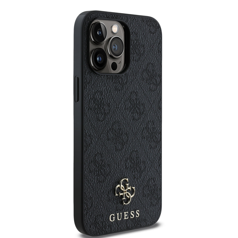 Apple iPhone 13 Pro Max Case Guess Original Licensed M-safe Charging Feature Small 4G Classic Cover Black