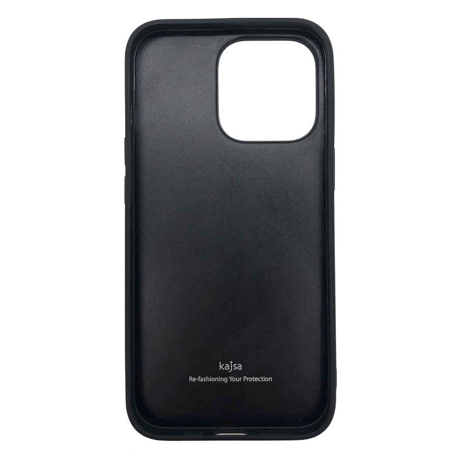 Apple iPhone 13 Pro Max Kılıf Kajsa Carbon Fiber Collection Arka Kapak Siyah