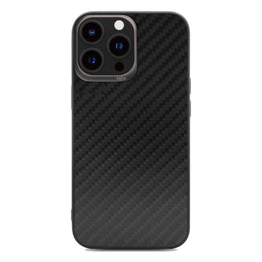 Apple iPhone 13 Pro Max Kılıf Kajsa Carbon Fiber Collection Arka Kapak Siyah