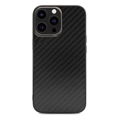 Apple iPhone 13 Pro Max Kılıf Kajsa Carbon Fiber Collection Arka Kapak Siyah