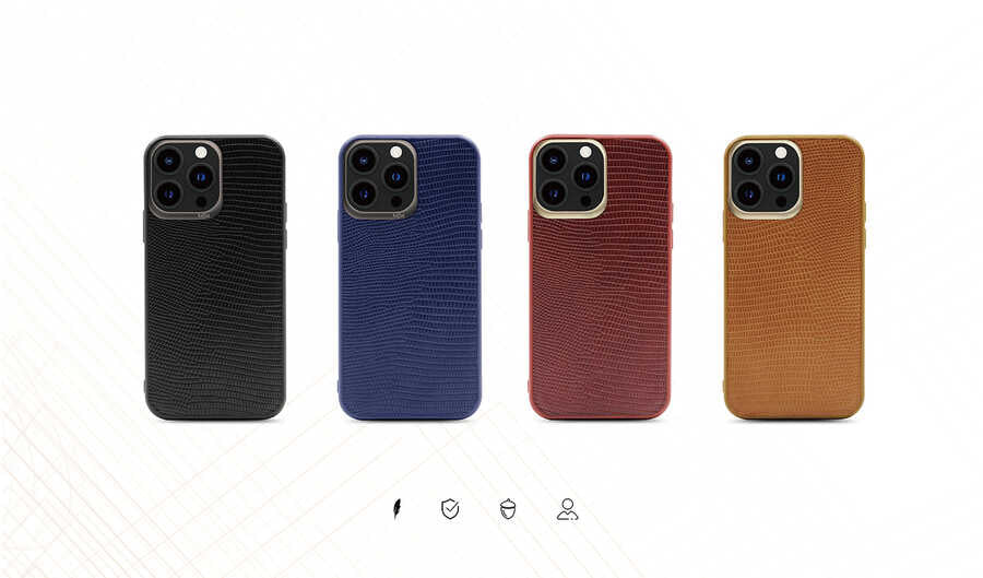 Apple iPhone 13 Pro Max Case Kajsa Preppie Collection Pu Leather Cover Brown