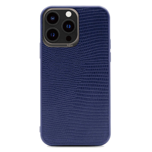 Apple iPhone 13 Pro Max Case Kajsa Preppie Collection Pu Leather Cover Navy Blue