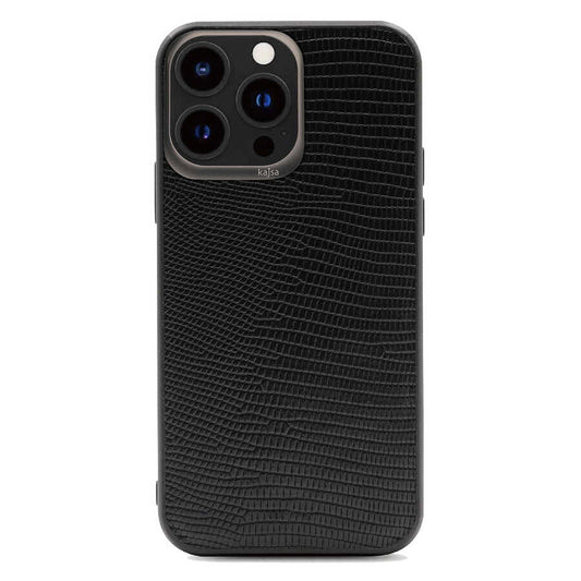 Apple iPhone 13 Pro Max Case Kajsa Preppie Collection Pu Leather Cover Black