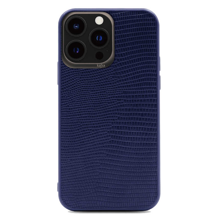 Apple iPhone 13 Pro Max Case Kajsa Preppie Collection Pu Leather Cover Black