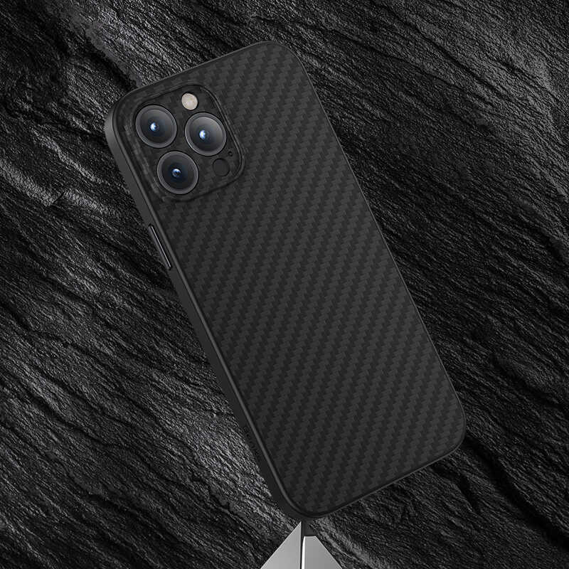 Apple iPhone 13 Pro Max Case Carbon Fiber Benks Hybrid Kevlar Cover Black 